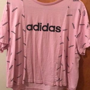 Adidas baby pink t shirt